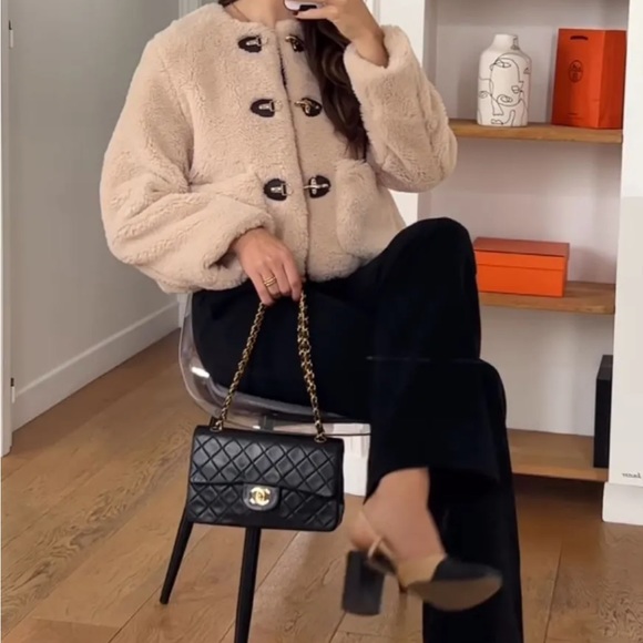 Zara Jackets & Coats Zara Faux Shearling Jacket With Lobster Clasps Poshmark